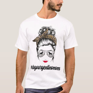 Camiseta Dogo Argentino Cachorro Mãe Mensagem Bun Leopard M