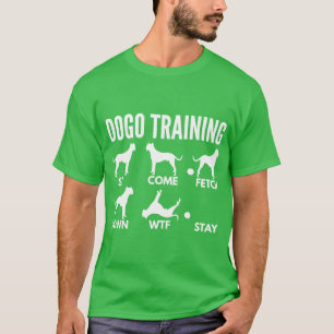 Camiseta Dogo Argentino fazendo chuva de paus engraçado