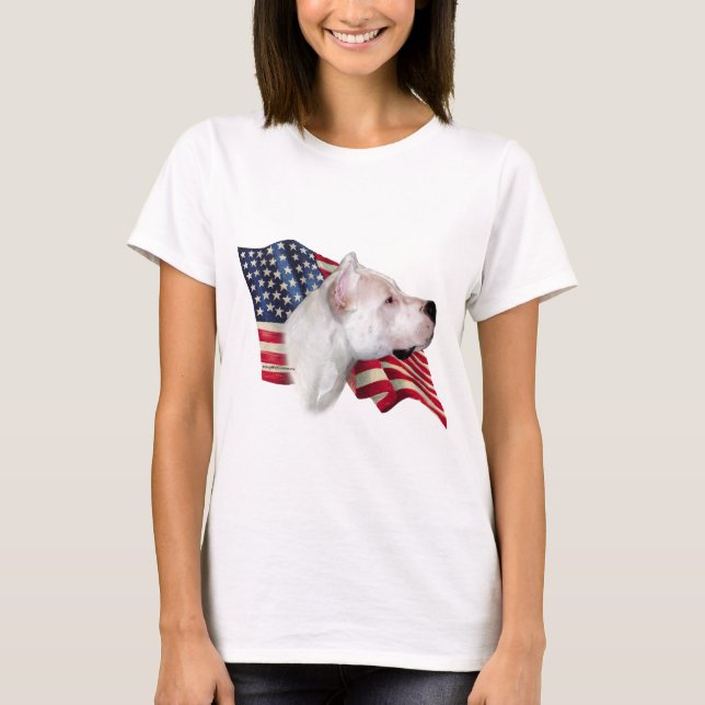 Camiseta Dogo Argentino Flag (Frente)