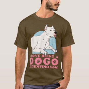 Camiseta Dogo Argentino Mãe Proprietário do Cachorro Dogo A