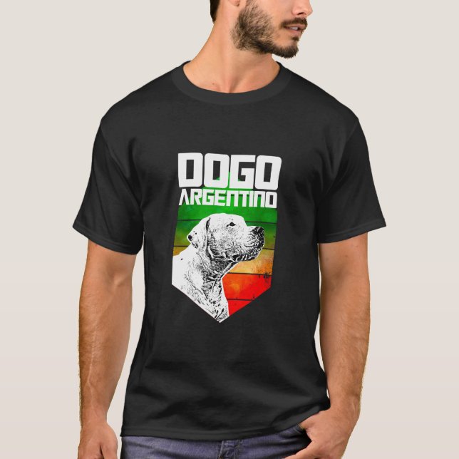 Camiseta Dogo Argentino Retro (Frente)