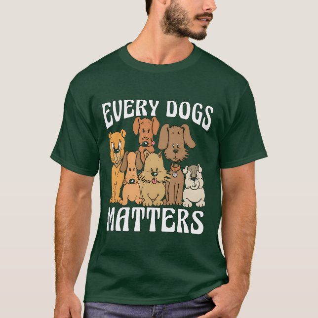 Camiseta Dógrafo de Serviço Cada Cachorro Importa Serviço C (Frente)