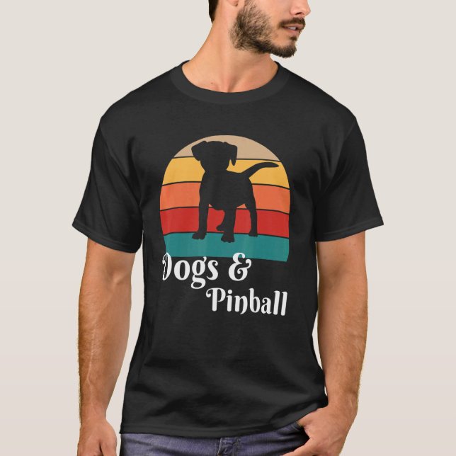 Camiseta Dogs and Pinball Retro (Frente)