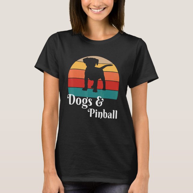 Camiseta Dogs and Pinball Retro (Frente)