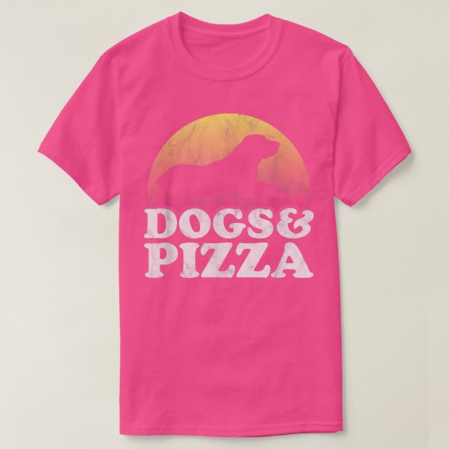 Camiseta Dogs and Pizza Mens or Womens Dog  (Frente do Design)