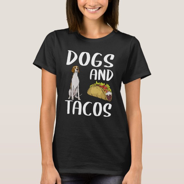Camiseta Dogs And Tacos Irish Terrier Mexican Food (Frente)