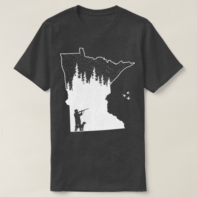Camiseta Dogs caçadores de patos de Minnesota (Frente do Design)