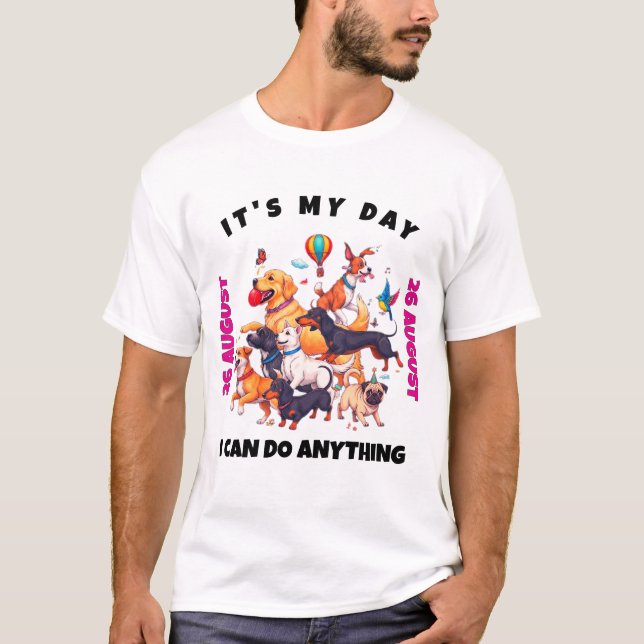 Camiseta Dogs' Day Out: Fun Design for National Dog Day on  (Frente)