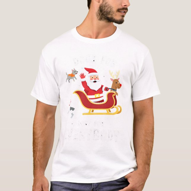 Camiseta Dogs For Everybody Santa Funny Christmas Xmas (1). (Frente)