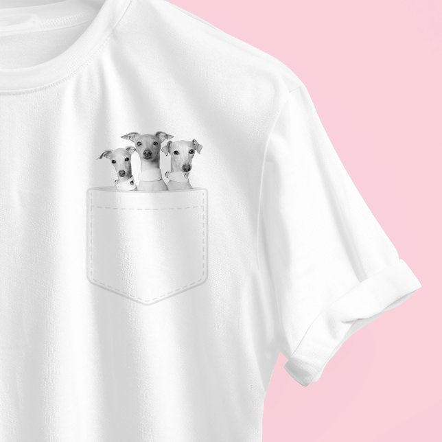 Camiseta Dogs In Pocket | Custom Pet Photo Meeko The Iggy (Criador carregado)