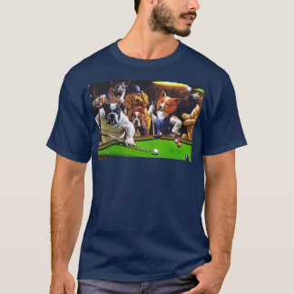 Camiseta Dogs Playing Pool