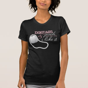 Camiseta Dogtags & pérolas apenas a maneira eu gosto d