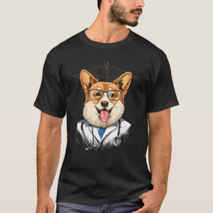 Camiseta Dogtor Pembroke Welsh Corgi Vet Médico-Cirurgião P