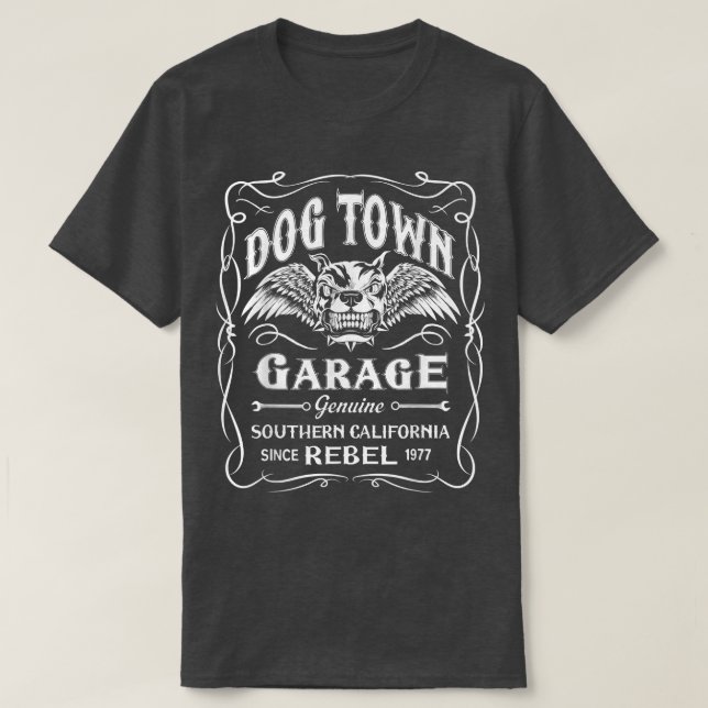 Camiseta DogTown Garage Genuine Rebel T (Frente do Design)
