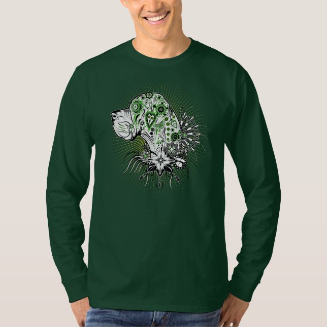 Camiseta Dogue Alemão Caveira (Frente)