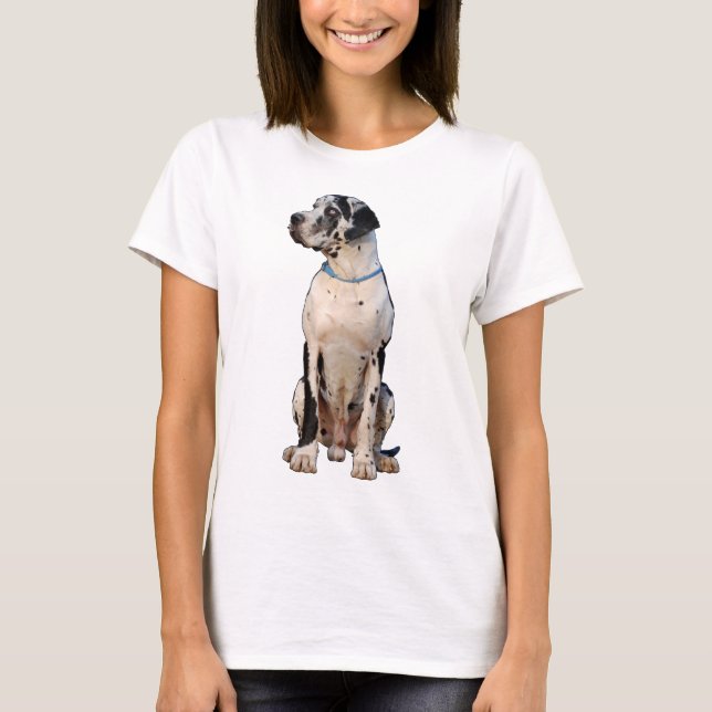 Camiseta Dogue Alemão Harlequim (Frente)