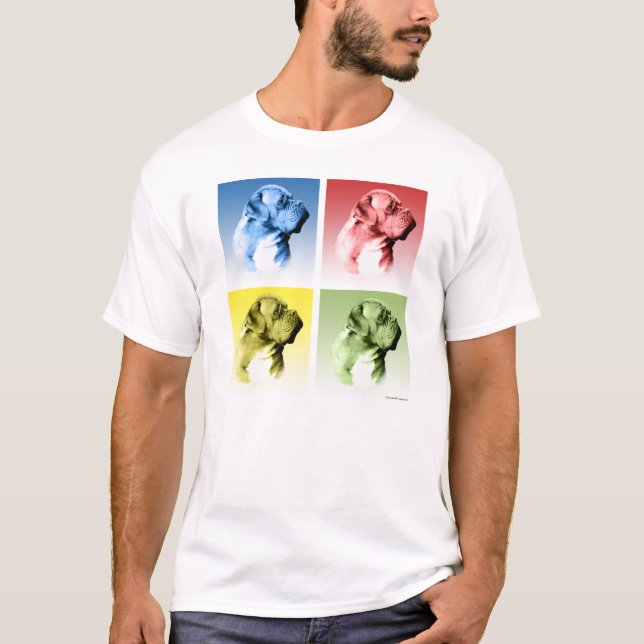Camiseta Dogue de Bordeaux Pop Art (Frente)