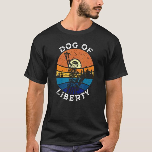 Camiseta Dogue of Liberty - Dog Statue of Liberty, New York (Frente)
