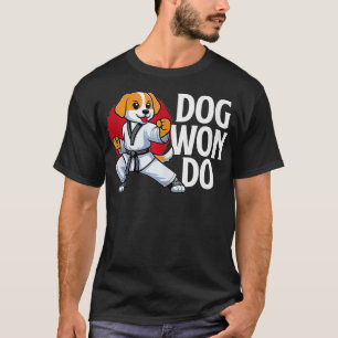 Camiseta Dogwondo Taekwondo Black Belt Arts Marcial Dog Lov