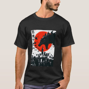 Camiseta Dogzilla Dog Arte Japonesa Dons De Cachorro Engraç