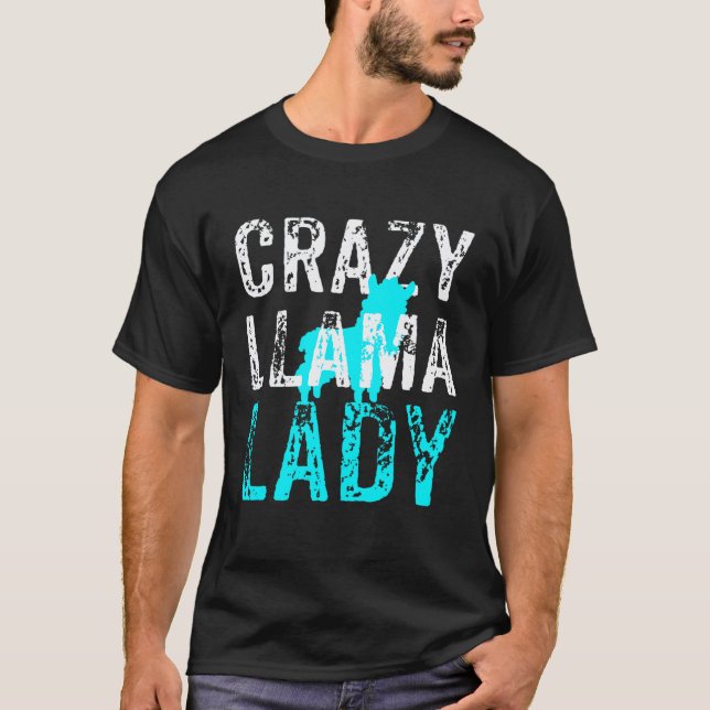 Camiseta Doida de Lhama Senhora Lhama (Frente)