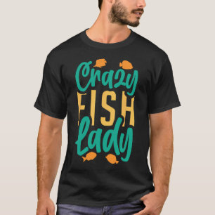Camiseta Doida por Aquário Dona de Aquário Louca por Peixes