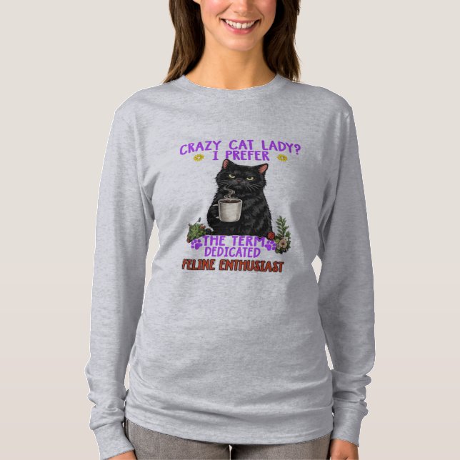 Camiseta doida por gatos? (Frente)