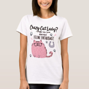 Camiseta Doida por Gatos? Presente Engraçado para Amantes d