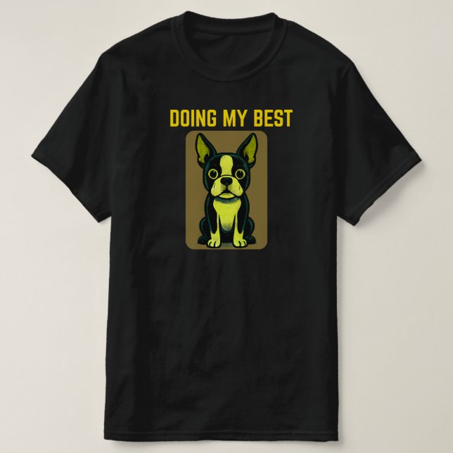 Camiseta Doing My Best Cute Dog Cartoon Relatable Everyday  (Frente do Design)