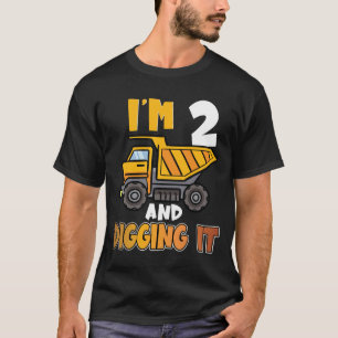 Camiseta Dois 2 anos de idade Menino de Construção de Anive