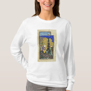 Camiseta Dois amantes em um pomar de florescência