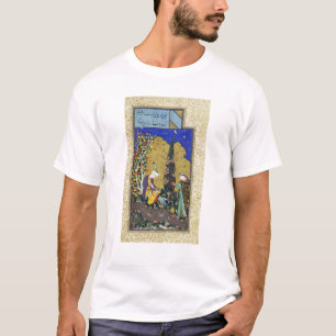 Camiseta Dois amantes em um pomar de florescência