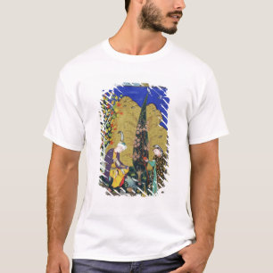 Camiseta Dois amantes em um pomar de florescência