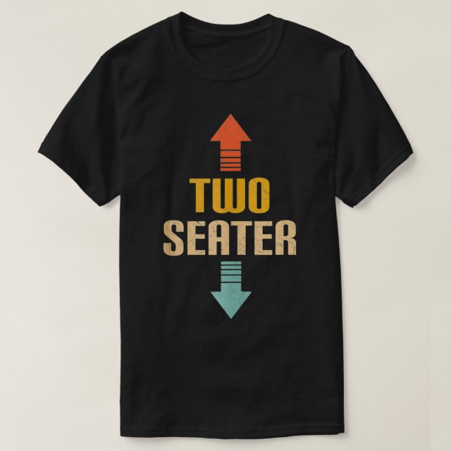 Camiseta Dois assentos 2 assentos - Piada de Pai Engraçada (Frente do Design)