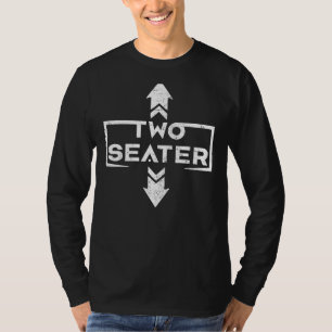 Camiseta Dois assentos 2 Pai de assento, Piada 300 metros