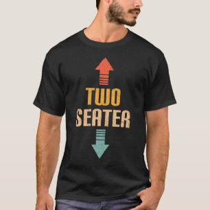 Camiseta Dois assentos 2 Sentados Seta Pai Piada Seta de H