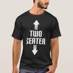 Camiseta Dois assentos 2 Sentados Seta Pai Seta de Piada Me