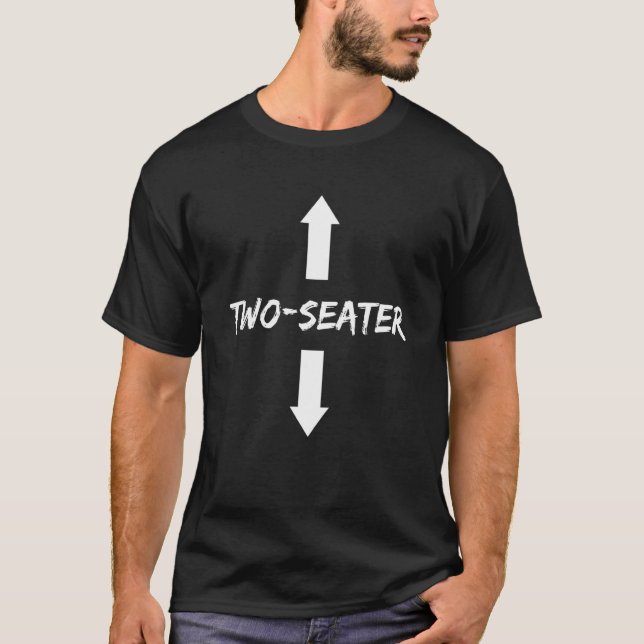 Camiseta Dois Assentos Com Setas Apontando Para Cima E Para (Frente)