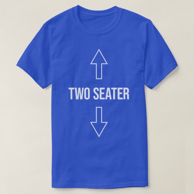 Camiseta Dois assentos engraçados (Frente do Design)