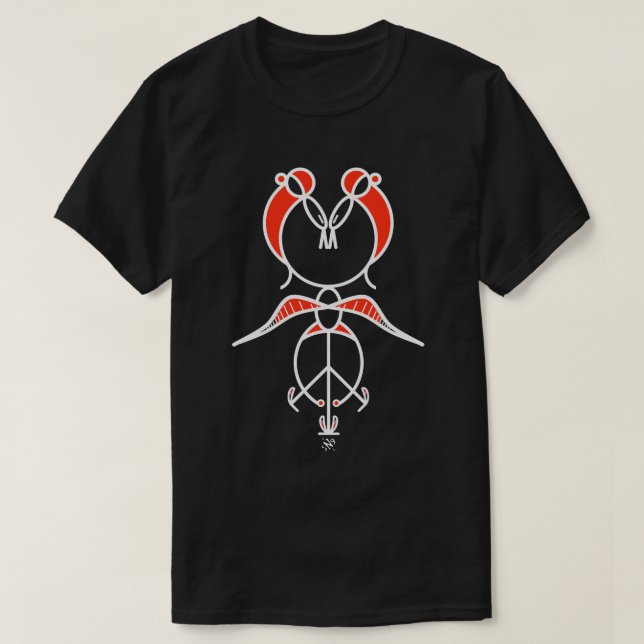 Camiseta Dois beija-aves design (Frente do Design)