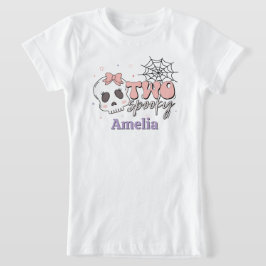 Camiseta Dois Bons Brancos, Rosa, Nome do Halloween Anivers