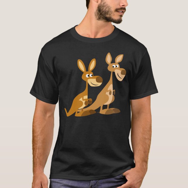 Camiseta Dois Bons Cartoons Kangaroos T-Shirt (Frente)