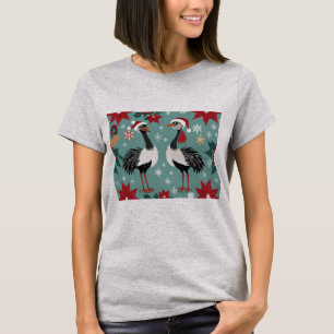 Camiseta Dois Bons Ostros De Natal Em Santa Hats