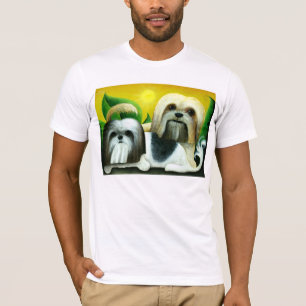 Camiseta Dois cães de Shih Tzu