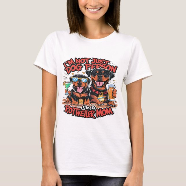 Camiseta Dois Cães Rottweiler sentados (Frente)