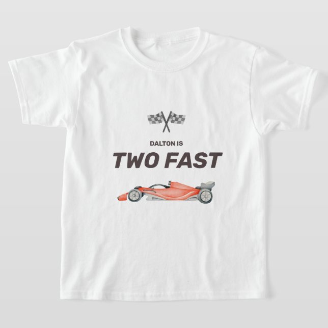Camiseta Dois Carro Race Rápido Segundo T-Shirt de Aniversá (Postura )
