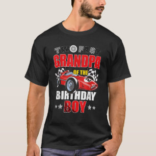 Camiseta Dois Carros De Corrida De Aniversário Rápido Avô D