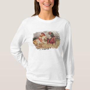 Camiseta Dois cavaleiros que lutam em uma paisagem, c.1824