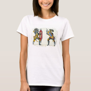 Camiseta Dois cavaleiros que lutam, placa 'de uma história