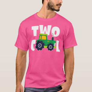 Camiseta Dois Cool 2º Aniversário Trator 2 Anos de Idade Me